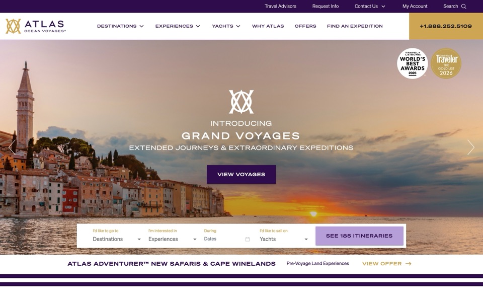 Homepage hero with the Rovinj hero